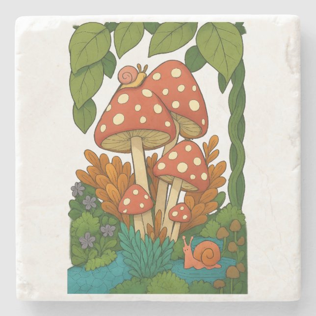 Konst av botanisk natur stenunderlägg (Framsidan)