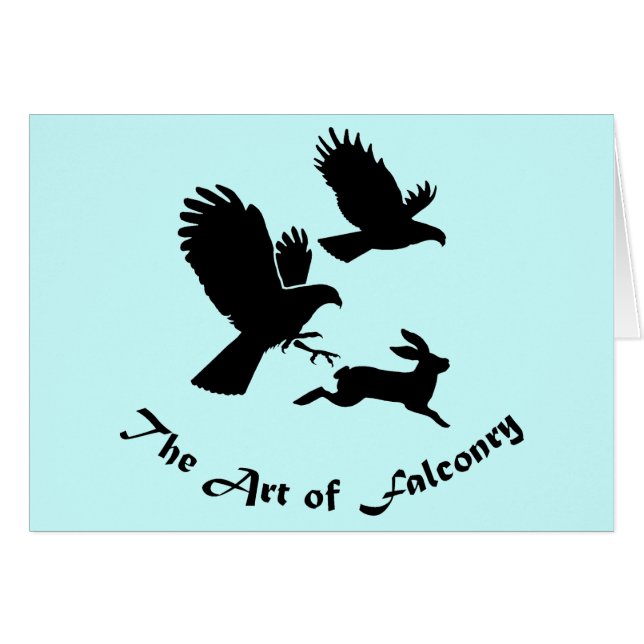 Konst av Falconry - Harris Hawks Hälsningskort (Framsidan Horizontal)