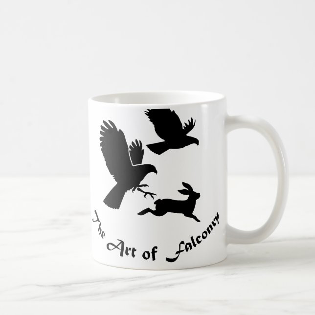 Konst av Falconry - Harris Hawks Kaffemugg (Höger)