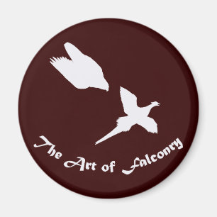 Konst av Falconry- Peregrine Falcon Magnet