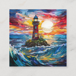 Konst av fastsatt glasbåge fyrkantigt visitkort