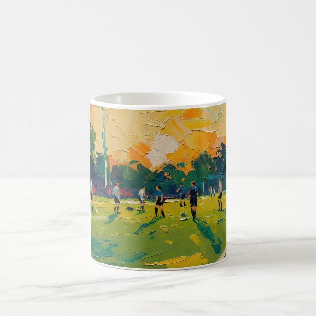 Konst av fotboll (#2) kaffemugg (Center)