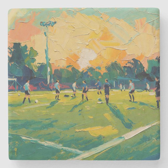 Konst av fotboll (#2) stenunderlägg (Framsidan)
