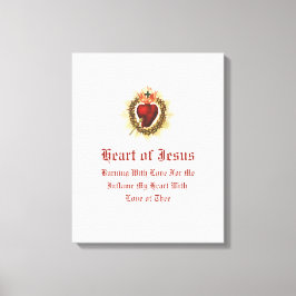 Konst av Jesu heliga hjärta på canvas 