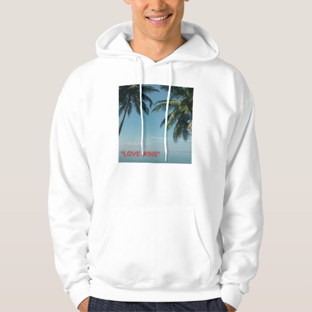Konst av "kärlek wins" Hooded Sweatshirtss Hoodie (Framsida)