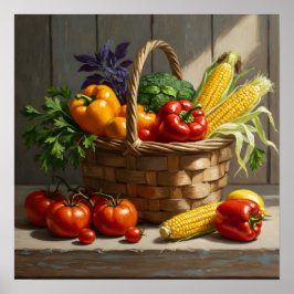 Konst av lantgårdsmuren Bounty-Rustic Farmhouse Wa Poster