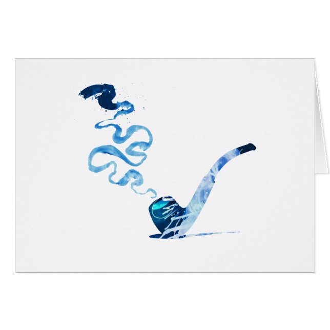 Konst av leda i rör att röka 2 hälsningskort (Framsidan Horizontal)