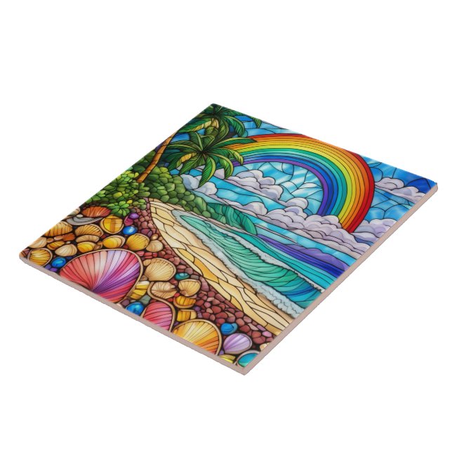 Konst av nedfläckad av tropisk säsongsbunt kakelplatta (Sidan)