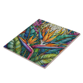 Konst av paradiskonst i stil, fastsatt glas kakelplatta