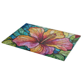 Konst av rostat glas hibiscus