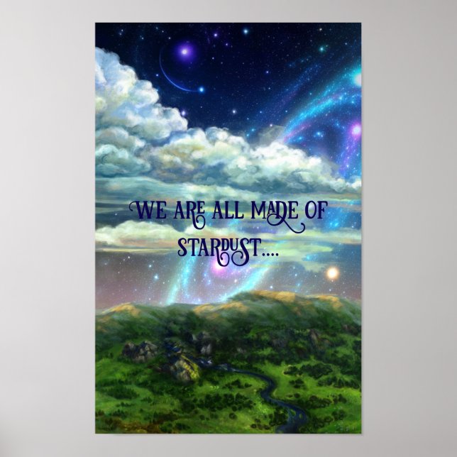 Konst av stjärnstoft - kosmisk konst poster (Framsidan)