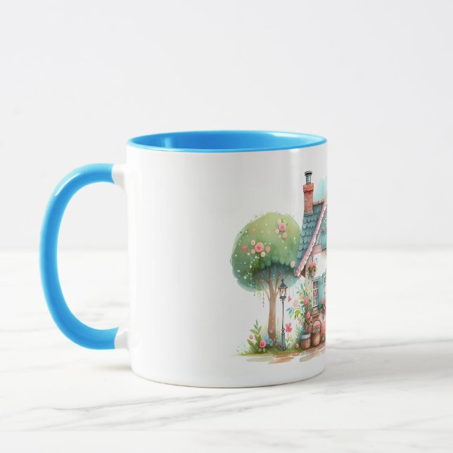 Konst av vetemisk pastel Fairy Tale Cottage Mugg (Vänster)