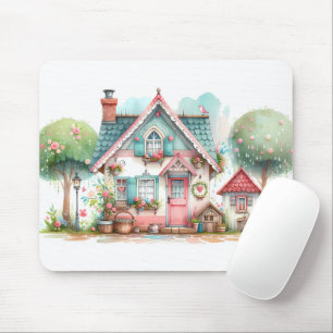 Konst av vetemisk pastel Fairy Tale Cottage Musmatta