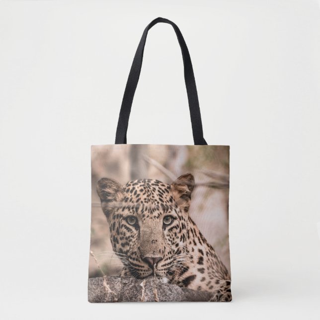 Konst bild av leopard eller pander porträtt tygkasse (Framsida)