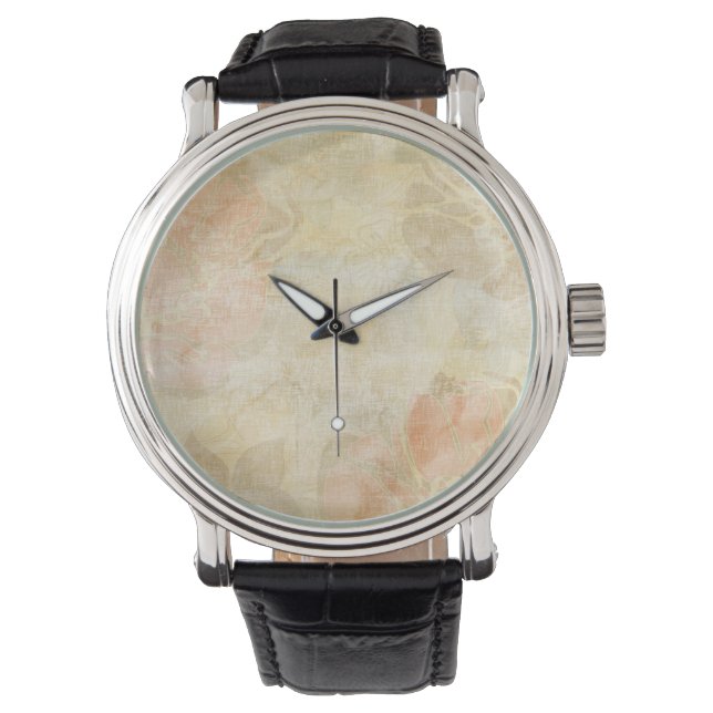 konst blommigt grunge, bakgrund mönster armbandsur (Framsida)