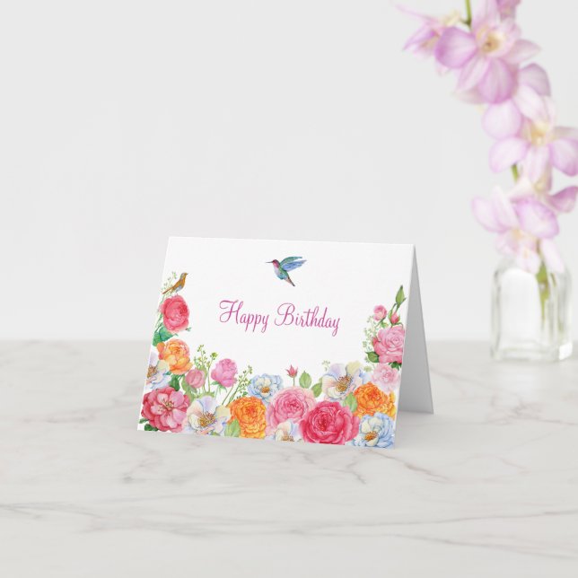 Konst Blommor Rosor födelsedag Kort (Orkide)