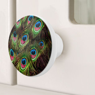 konst deco teal grönt turcoise peacock knopp
