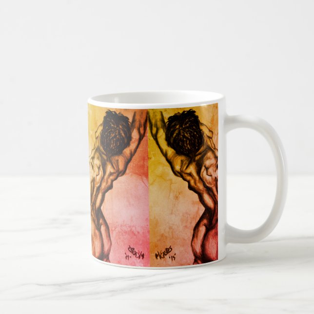 konst design mugg gamla mästare figur 2 upprepning (Höger)