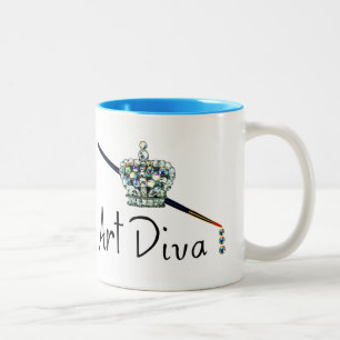 "Konst-Diva"-mugg Två-Tonad Mugg