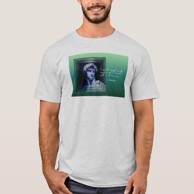 Konst dör aldrig t-shirt | David Skulptur (Framsida)
