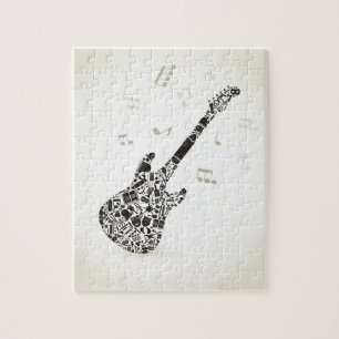 Konst en gitarr pussel