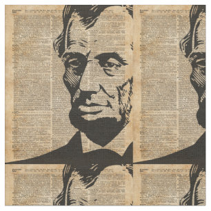 Konst för Abraham Lincoln historisk vintageordbok Tyg