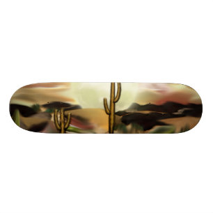 Konst för abstrakt för Southwestökensoluppgång Mini Skateboard Bräda 18,5 Cm