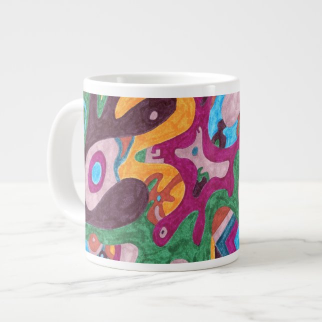 Konst för Abstrakt Jumbo Mugg (Framsida vänster)