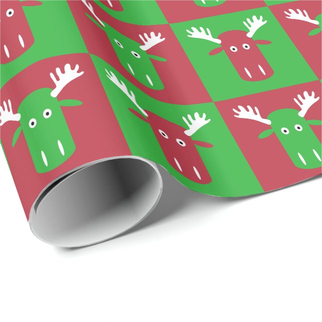 Konst för älghuvudpop som slår in papper presentpapper (Rullad Hörn)