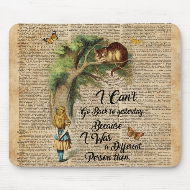 Konst för Alice och Cheshire Musmatta (Framsidan)