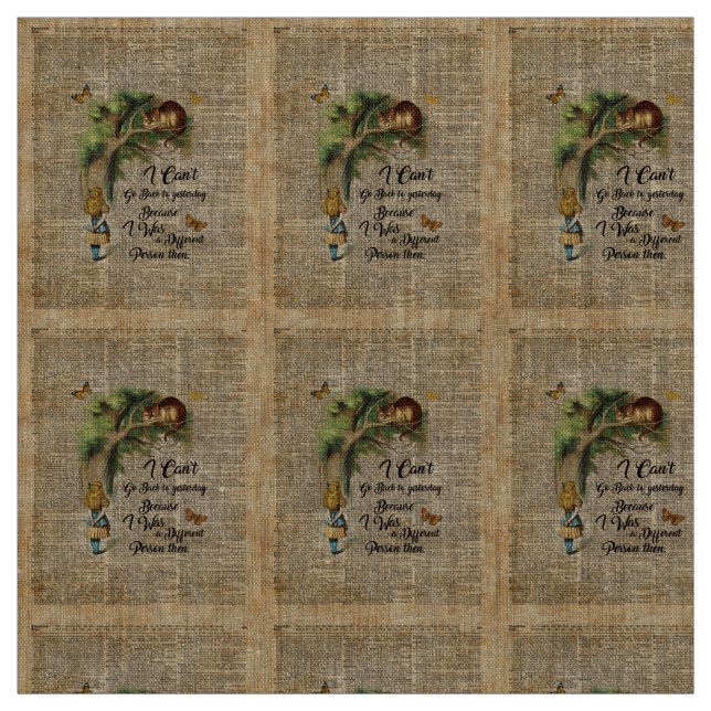 Konst för Alice och Cheshire Tyg (Provkarta)