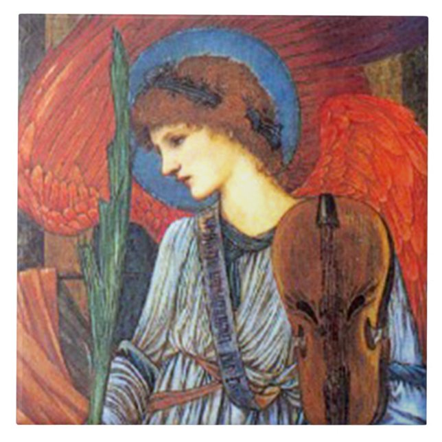 Konst för ängelBurne-Jones jul belägger med tegel Kakelplatta (Framsidan)