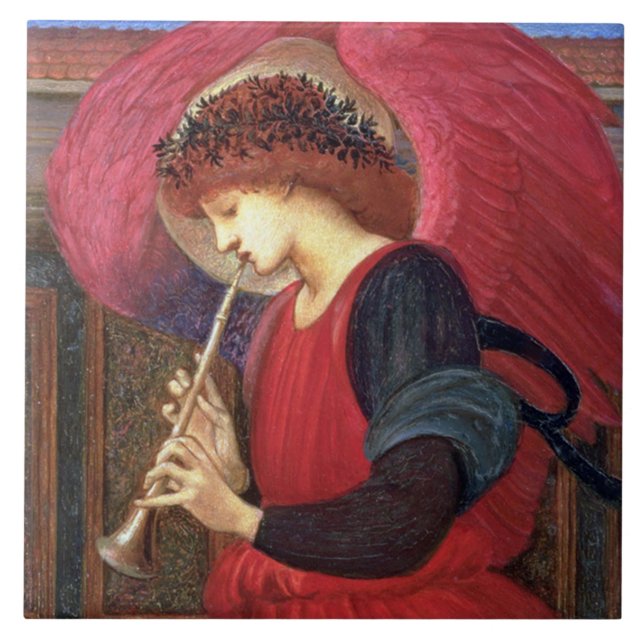 Konst för ängelBurne-Jones jul belägger med tegel Kakelplatta (Framsidan)