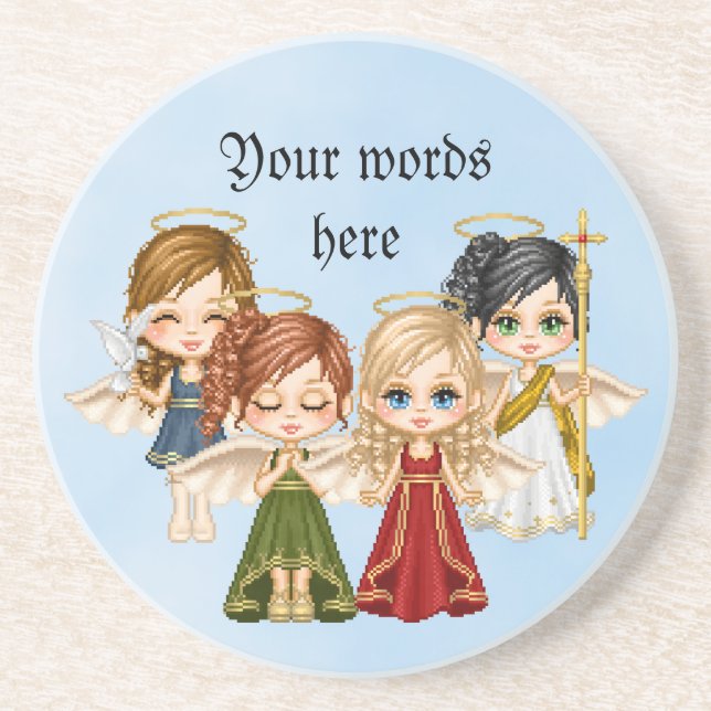 Konst för ängelkvartettPIXEL Underlägg (Framsidan)