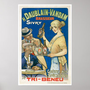 Konst för annons för H. Daublain Vandam Sivry Poster