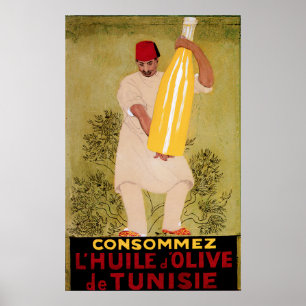 Konst för annons för olivoljavintagemat poster
