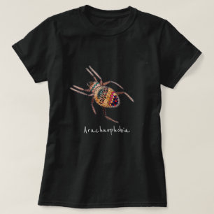 Konst för arachnid för Arachnophobia spindelslog T Shirt