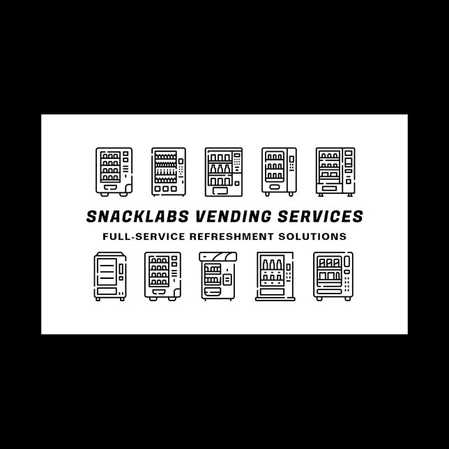 Konst för att sälja Maskiner-lösningar Visitkort (Line art vending machines business card)