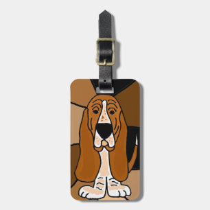 Konst för Bassethundhund Bagagebricka
