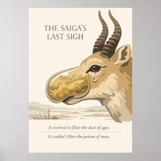 Konst för bevarande av saigaantilop poster