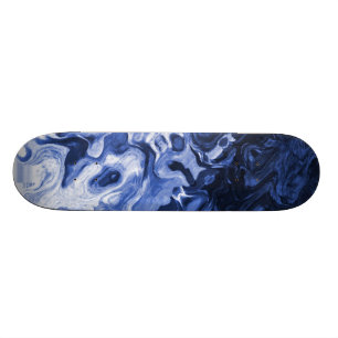 Konst för blåttabstraktmarmor skateboard bräda 20,5 cm