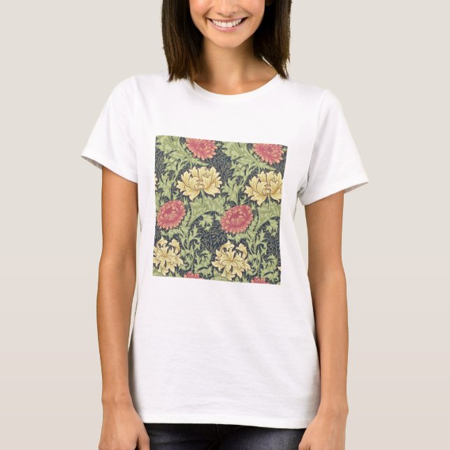 Konst för blommigt för William Morris Tee Shirt (Framsida)