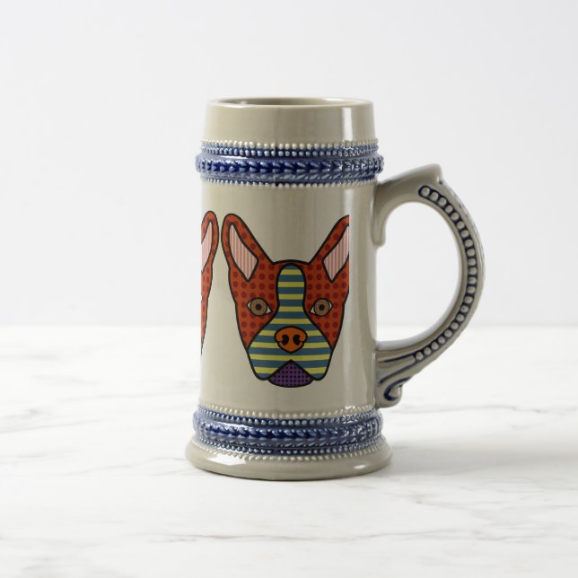 Konst för Boston Terrierpop Sejdel (Höger)