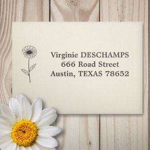 Konst för botaniska Daisy Självfärgande Stämpel