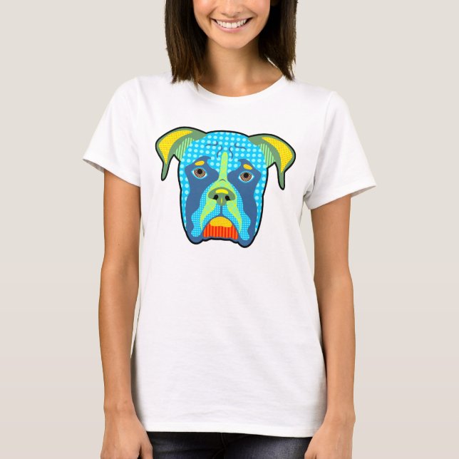 Konst för boxaremönsterpop t-shirt (Framsida)