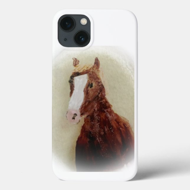 Konst för brun häst för kastanj Equine (Baksida)