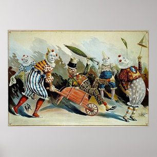 Konst för cirkusclownvintage poster