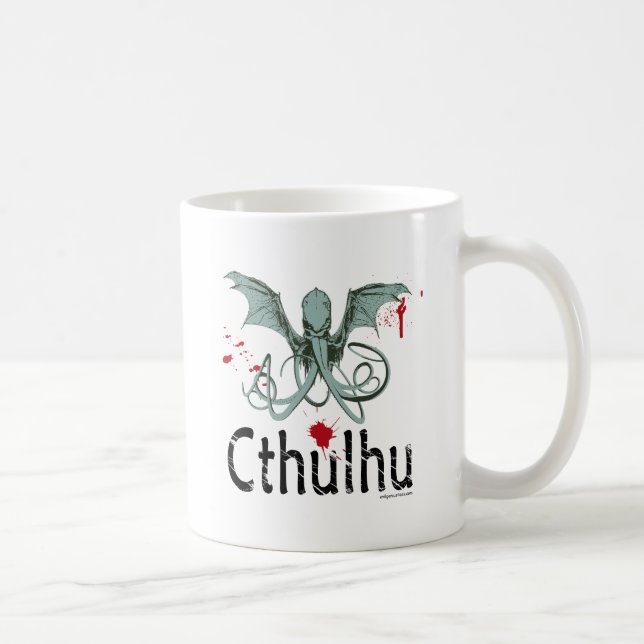 Konst för Cthulhu fasavektor Kaffemugg (Höger)