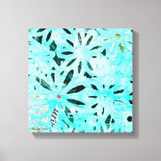 Konst för Daisy av blandade media Canvastryck (Framsida)