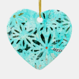 Konst för Daisy av blandade media Julgransprydnad Keramik